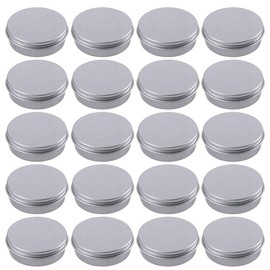 Pack of 20 Aluminium Empty Jars Round Travel Cream Jar for Cream Lotion Masks Cosmetics Nail Art