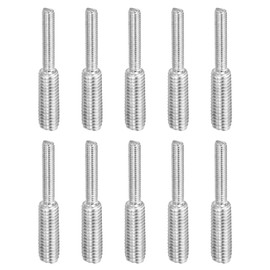PATIKIL M3x15mm to M5x15mm Double End Threaded Stud Screw Bolt, 10 Pack 304 Stainless Steel Rod Bolts Thread Reducer Adapter for Furniture Fastener, Hardware Connectors