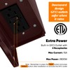 Porch Light with GFCI Outlets, Brown Motion Sensor Dusk to