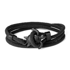 HuiApparel Sea Turtle Wrap Bracelet - Unique Design, Adjustable Nylon, 21" Length (Black)