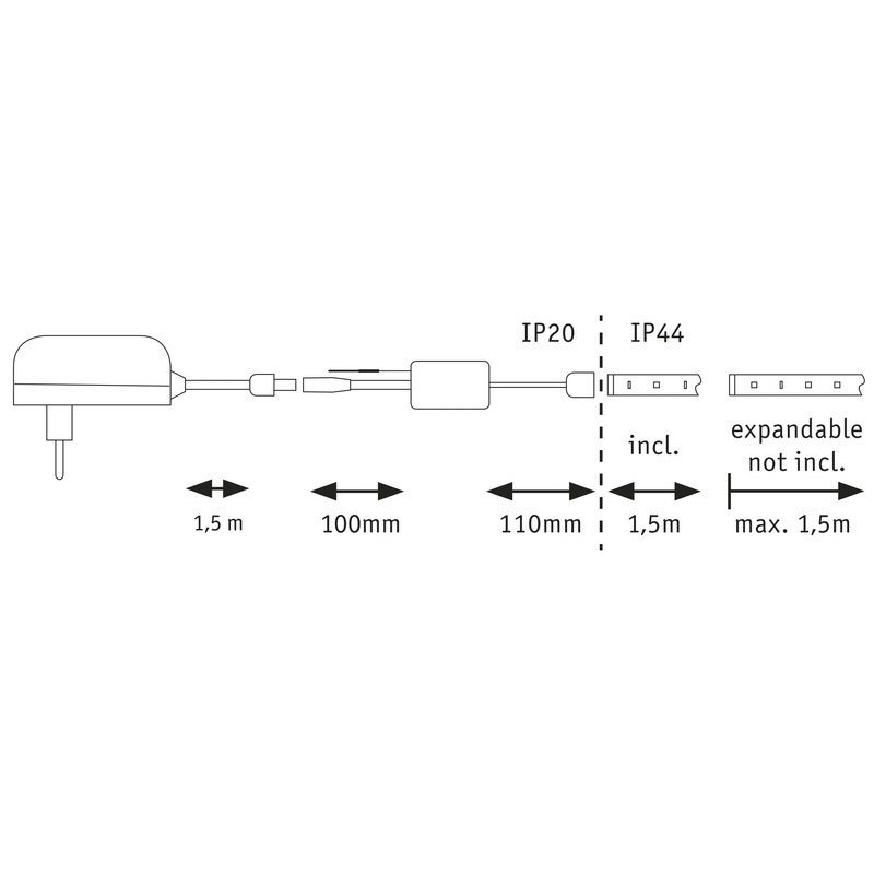 Paulmann 78868 LED Stripe MaxLED 250 Basic Set Smart Home