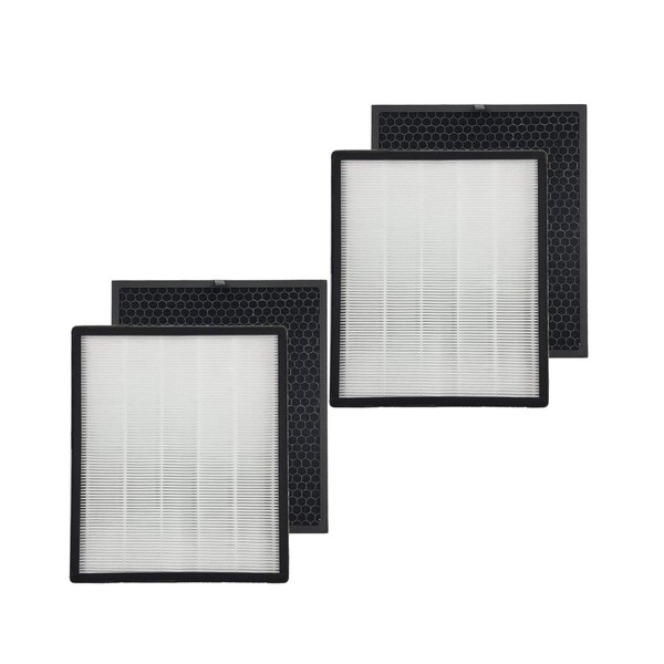 PUREBURG Replacement True HEPA Filter Kit Compatible with Levoit LV-PUR131 Part LV-PUR131-RF Air Purifier, H13 4-Stage Filtration High-efficiency Activated carbon,2-Pack
