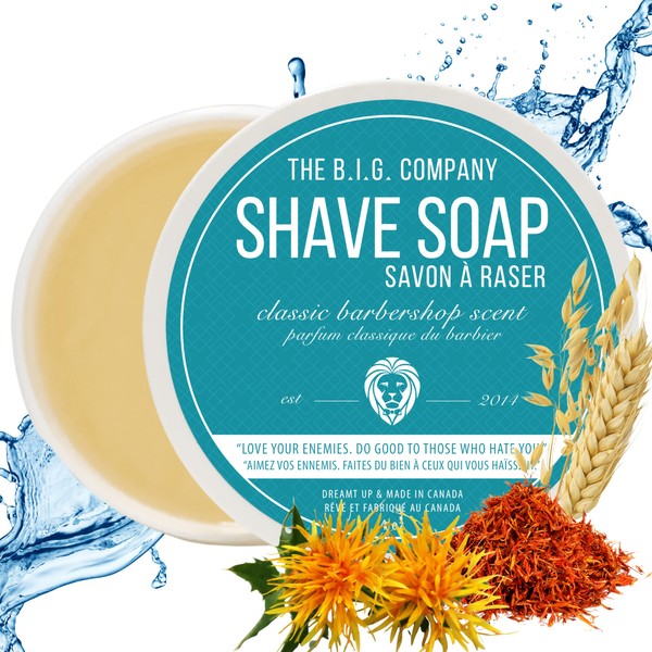 B.I.G. Shave Soap - Close & Smooth Shave - 4 oz