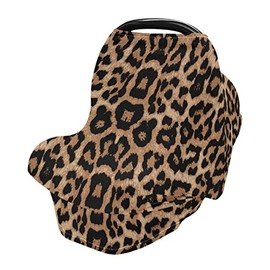 Breastfeeding Nursing Cover Baby Car Seat Canopy Cart Cover Cheeth Leopard Print Blanket Stroller Poncho Cover