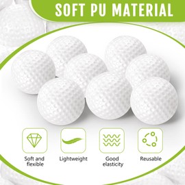 Junkin 80 Pcs Foam Golf Practice Balls Realistic Feel and Flight Training Sport Balls Elastic Soft Foam Golf Balls for Indoor or Outdoor Backyard Training (White)