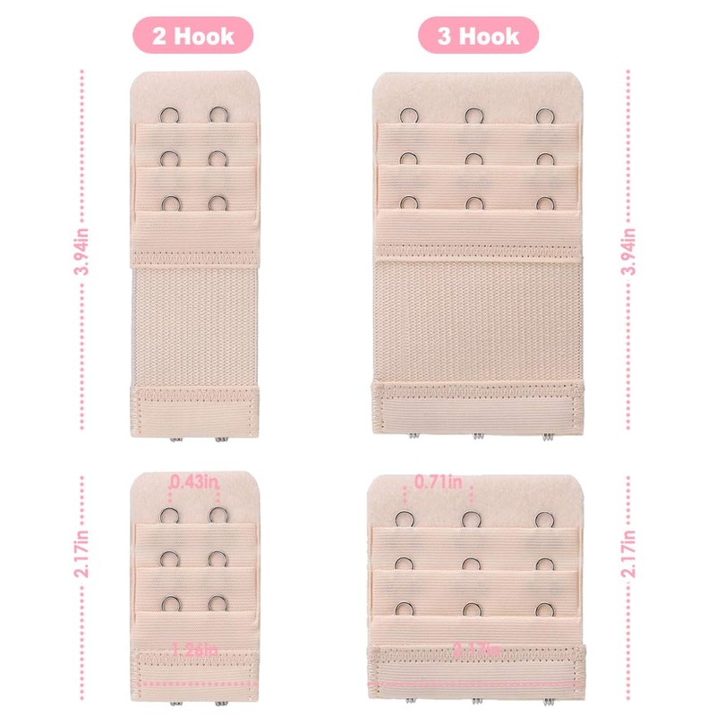 Women's Comfortable Bra Extender, Soft Bra Extension Strap with Storage