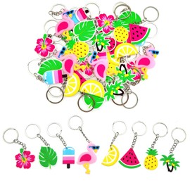 JZK 32x Hawaiian themed keyrings keychains party favors giveaways thankyou gift, Hawaii luau party bag fillers, Hawaiian party decorations accessories, beach wedding party supplies, pool party gift