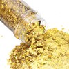 QUARKZMAN Holographic Chunky Glitter 100g Laser Gold Holographic Glitter Powder