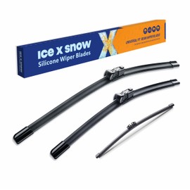 ICEXSNOW® Silicone Windshield Wiper Blades Replacement for 2018-2022 Ford EcoSport (Pack of 3) Automotive Replacement Windshield Wiper Blades,OEM Original Replacement 26"+24"+11"(A283H)