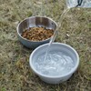 Xuyub Travel Dog Bowls Set 2in1 Stainless Steel Dog Food
