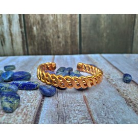 SHINDE EXPORTS adjustable Pure Copper Bracelet/Kada 60gm Brown for Men and Women Natural Handmade Cuff/Kada Bangle from India