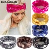 New Fashion Tie-Dye Gradient Elastic Sports Headband Free Size/Ff305-3 Purple 15ea