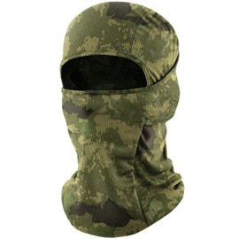 ROXUN Ski Mask Balaclava Shiesty, Motorcycle Football Windproof UV Protector Cooling for Men/Women Green Camo