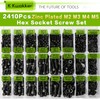 K Kwokker 2410Pcs M2 M3 M4 M5 Nuts and Bolts