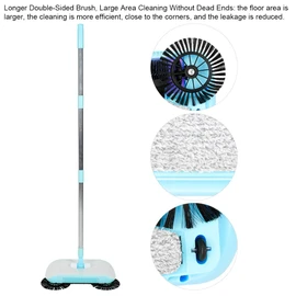 Acouto Barredora Manual para el Hogar, Máquina Barredora, Fregona, Escoba, Recogedor, Herramientas de Limpieza de Suelo, Tipo Polvo Azul, Elimina la Caja, de Restauración en Espiral,