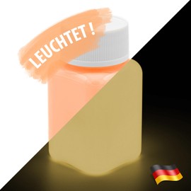 LUMENTICS Premium Glow Paint Orange 100g - Glow in the Dark Phosphorescent Colour Glow in the Dark UV Glow Paint for Painting, Crafts, Drawing
