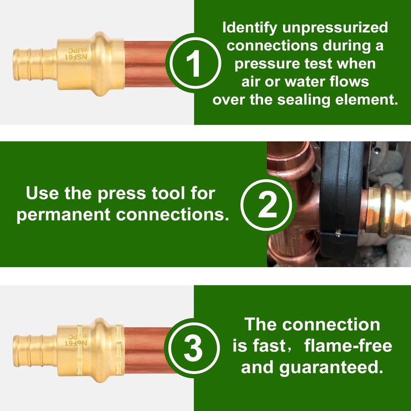 FullMayPro 3/4 inch Press Propress X 3/4" PEX Crimp Coupling