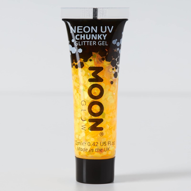 Moon Glow Neon UV Glitter Gel for Face and Body,