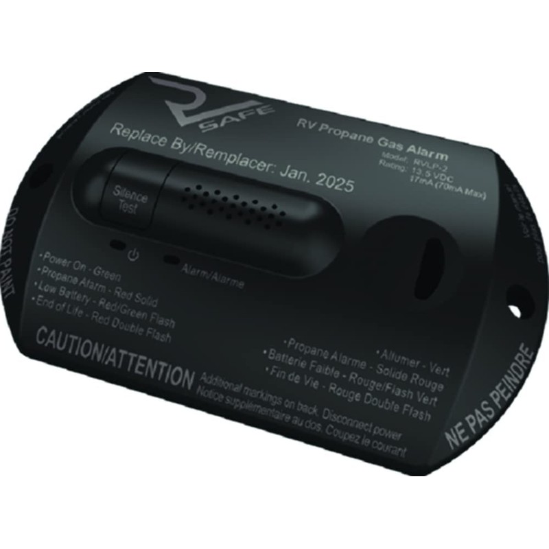RV SAFE RVLP-2B Propane Gas Alarm - 2-Wire, Black