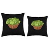 Iceberg Lettuce In A Basket Throw Pillow