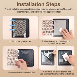 JKhandy Matte Screen Protector for Kobo Libra Colour (2024) / Kobo Libra 2 (2021) eReader - Premium Anti-Glare & Fingerprint Resistant PET Film, 3-Pack