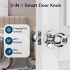 Fingerprint Smart Lock with Bluetooth Keyless Entry - Color: Silver,