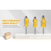 WSOOX 3PCS Architectural Molding Router Bit Set 3 Style Classical