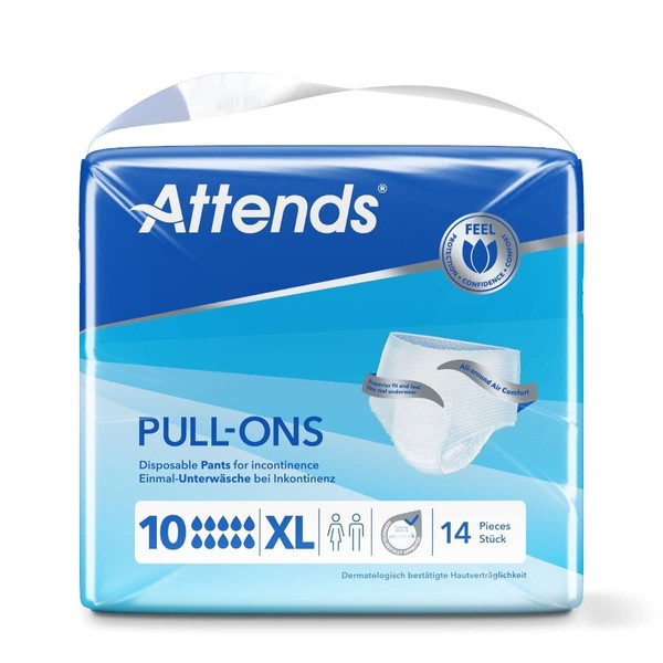 Attends Pull-Ons 10 X Large (2100ml) 14 Pack Incontinence Protection