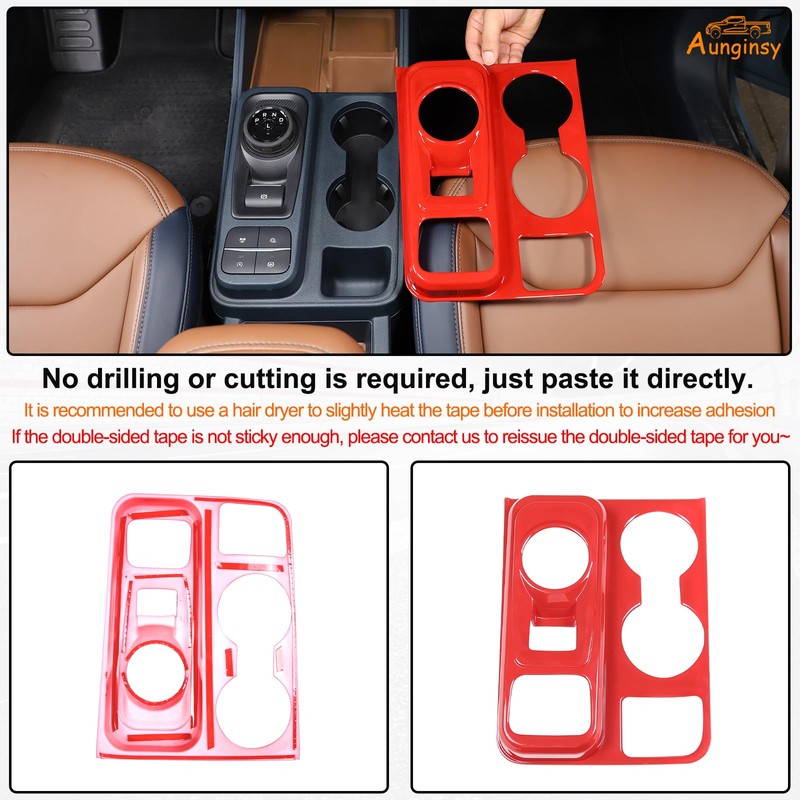 Aunginsy Central Control Gear Shift Box Panel Cover Trim Compatible