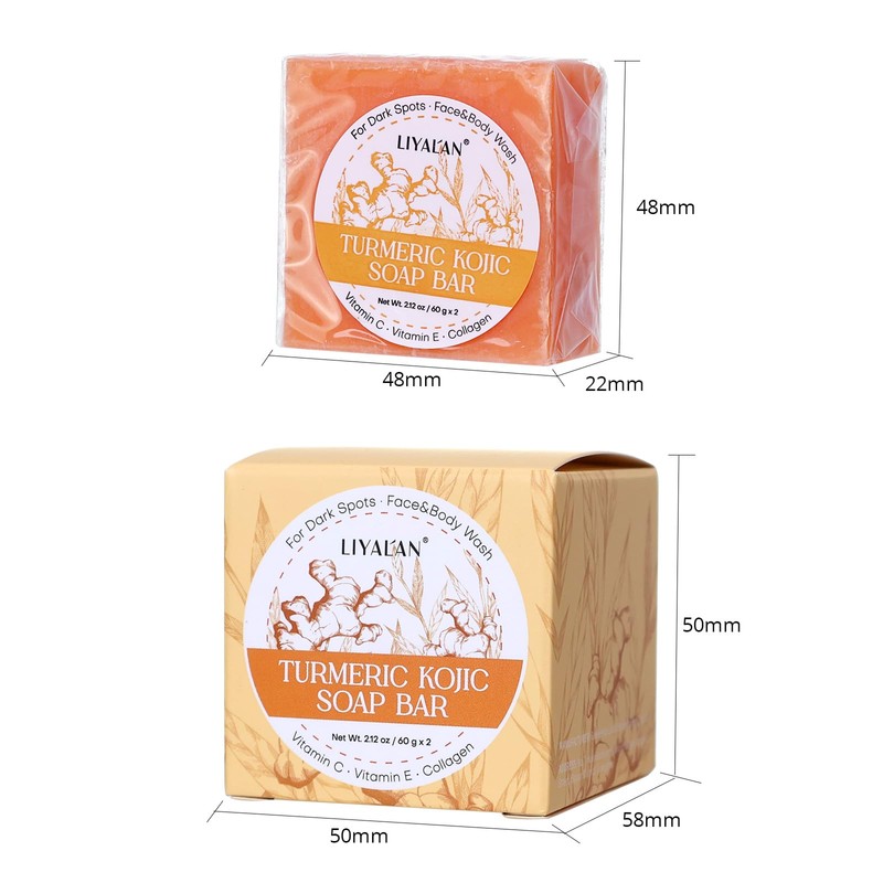 Handmade Turmeric Soap Bar, Gentle Deep Cleanser, Balances Skin Oil