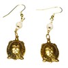 Elaine Coyne Antique Gold Sea Turtle Earrings - Riverstone