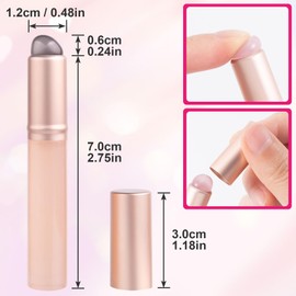 Isslly 4 PCS Silicone Lip Brush, Portable Round Head Lip Brushes, Applicator with Cover Silicone Lip and Concealer Makeup Brushes - 2 Color (Transparent Pink, Transparent Black)