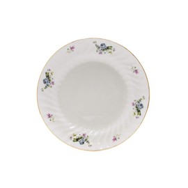 Lynns Paradise Serafina 8.25-Inch Soup Plate, Set of 6, Purple; Heavy Duty; Chip Resistant; Lead and Cadmium Free; Freezer to Oven Safe up to 500°F