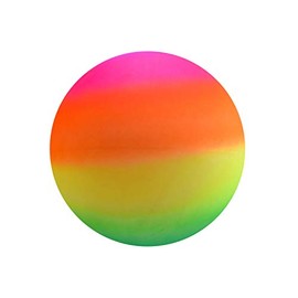 outdoor fun Giant Jumbo 18" Neon Rainbow Rubber Playground Play Beach Sport Ball Football