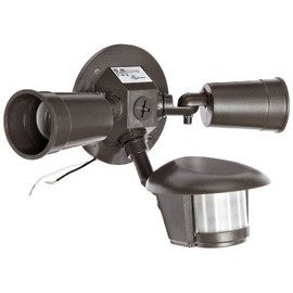 Morris Products 73210 Motion Activated Twin Par Light, Bronze