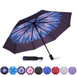 NOOFORMER Compact Travel Mini Umbrella Windproof Automatic Umbrellas Small Lightweight Portable Folding Rain Umbrella for Women Men Kids