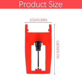 JTKREW Pack of 4 Turntable Needles in Red - Replacement Accessories for Record Player