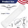 Windspeed 15Meter Flag Rope and Clips Kit Replacement, 8 mm