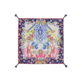 Johnny Was womens With Tassels Silk Scarf, Multi, One Size US (C90222-6)