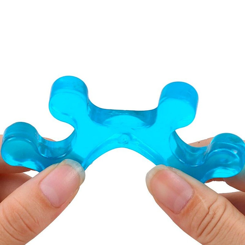 Set 3 Pares Separadores De Dedos Pies Silicona Flexible Celeste