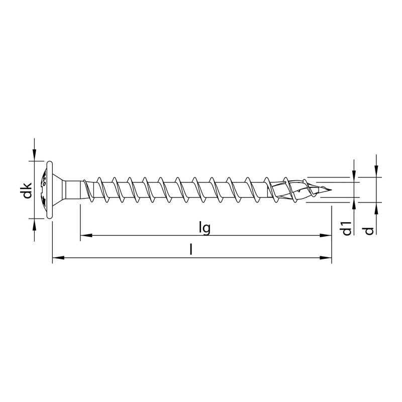 HECO-TOPIX-plus 4.5 x 50, rear wall screw, Pozi-Drive, VVG, A3K,
