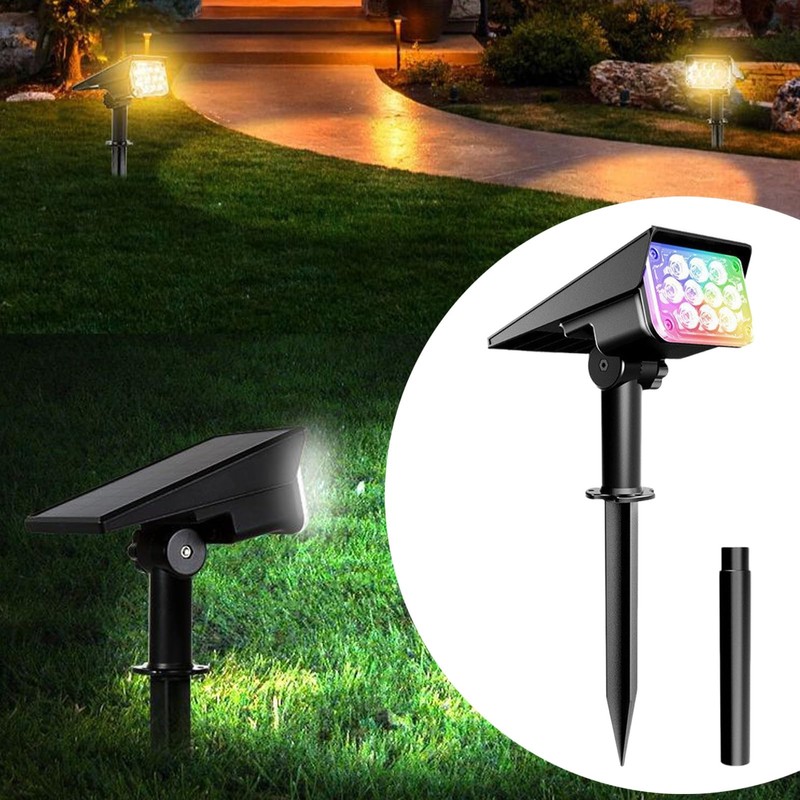 Solar Pathway Lights,Wall Sconce - Waterproof Weatherproof Color Changing Landscape