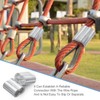 uxcell 3/8"(10mm) Aluminum Crimping Loop Sleeve, Double Hole Cable Ferrule