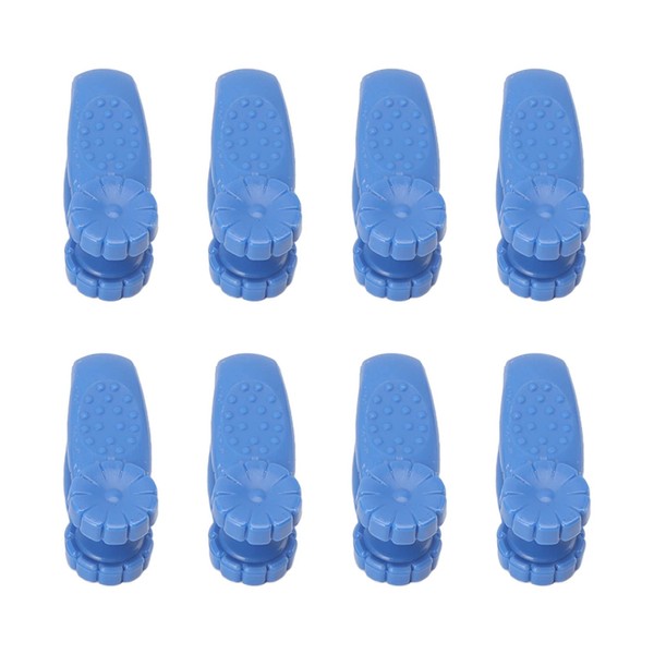 TOPINCN 8 STÜCKE Handdruckpunktwerkzeug Kunststoff-Handakupressurclip Zur Linderung von Migräne-Kopfschmerzen zwischen Daumen und Zeigefinger (Blau)