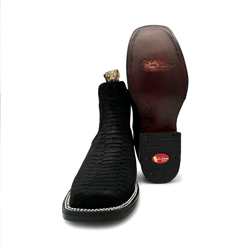 The Western Shops Men’s Genuine Leather Square Toe Embossed Python