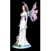 Fairy Figurine Fauna with Pink Wings and Water Lilies Fairy