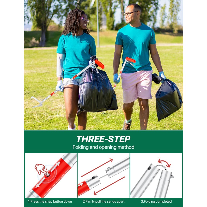 Grabber Reacher Tool, 50" Foldable Extra Long Grabber Tool for