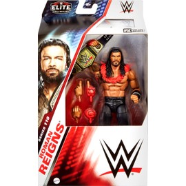 Mattel WWE Elite Action Figure & Accessories, 6-inch Collectible Roman Reigns with 25 Articulation Points, Life-Like Look & Swappable Hands