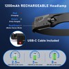 Headlamp Rechargeable, LED Waterproof Headlight for Adults, 230° Headband Light