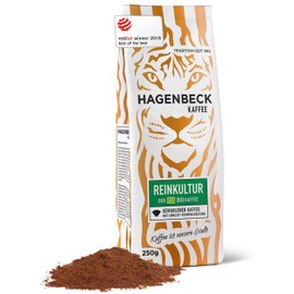 Hagenbeck Organic Pure Culture 250 g Organic Coffee Ground & Classic Aromatic Medium Intensity Ground Coffee from German Roast 100% Arabica Blend of Organic Coffee Beans